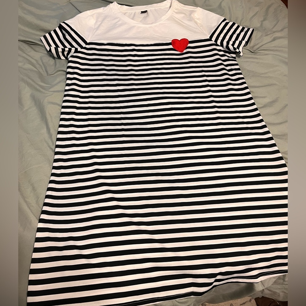Heart striped dress